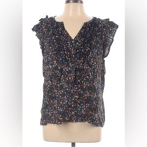 Navy Floral Ruffled Top - Old Navy - 3X